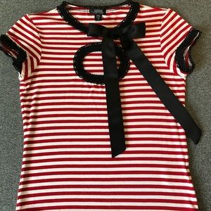 Nautical Red Stripe Top Small